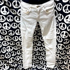 RAG & BONE/JEAN THE DRE SKINNY DENIM WHITE JEANS SZ 24